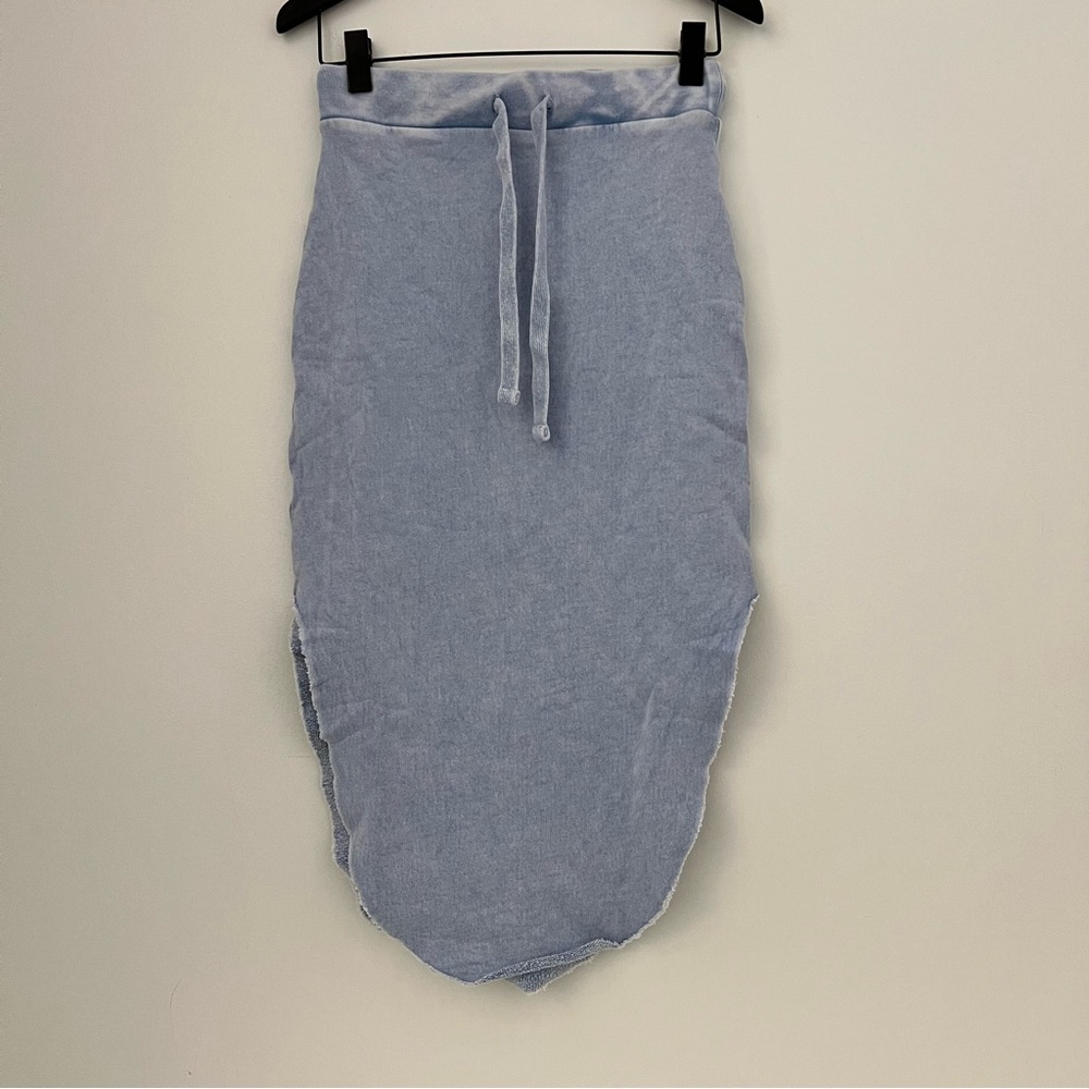 $178 Light Blue Frank & Eileen Triple Fleece Unforgettable Donegal Skirt Sz M